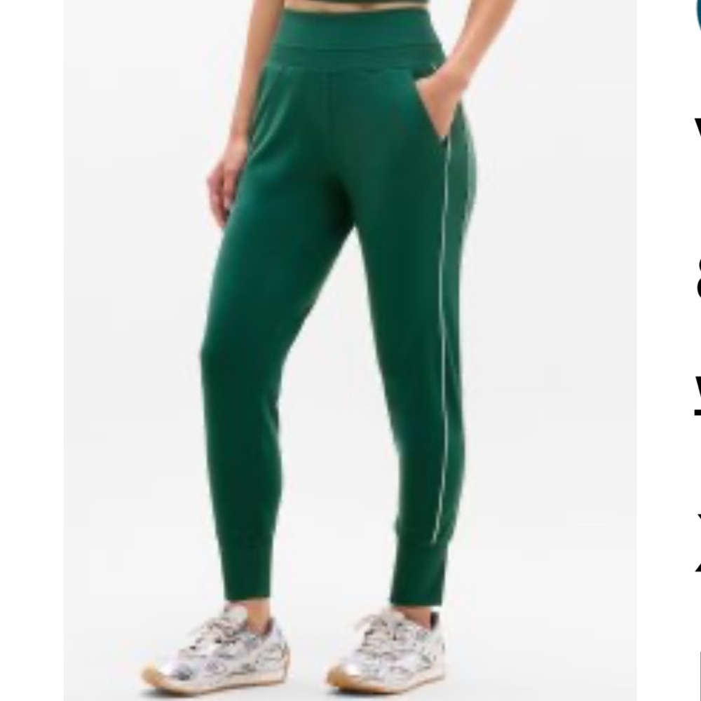 Athleta Venice High Rise Striped Joggers; like new!